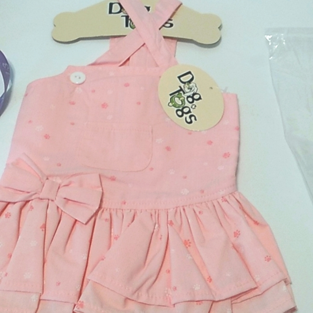 NWT Dog N Togs Pink  Summer dress M